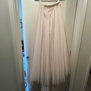 Willowby by Watters Tulle Blush Skirt with Train
